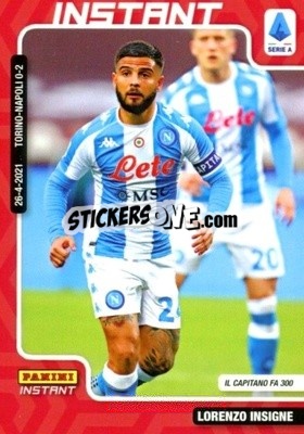 Sticker Lorenzo Insigne - Instant Calciatori 2020-2021
 n. 18 - Panini