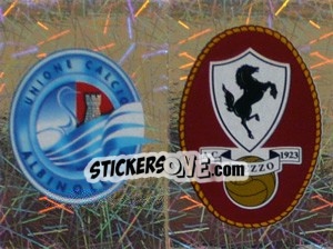 Sticker Scudetto Albinoleffe/Arezzo (a/b) - Calciatori 2005-2006 n. 482 - Panini