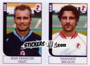 Sticker Jean Francois Gillet /  Emanuele Brioschi - Calciatori 2005-2006 n. 517 - Panini