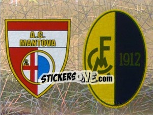 Sticker Scudetto Mantova/Modena (a/b) - Calciatori 2005-2006 n. 584 - Panini