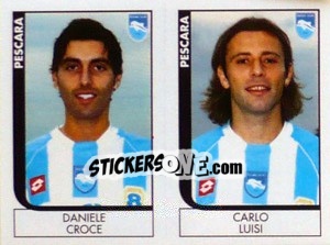 Sticker Croce / Luisi  - Calciatori 2005-2006 n. 605 - Panini