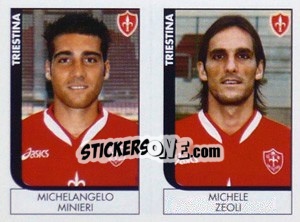 Figurina Minieri / Zeoli  - Calciatori 2005-2006 - Panini