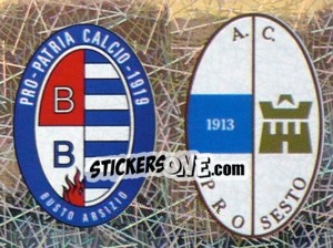 Sticker Scudetto Pro Patria/Pro Sesto (a/b) - Calciatori 2005-2006 - Panini