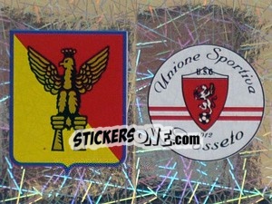 Sticker Scudetto Gela/Grosseto (a/b) - Calciatori 2005-2006 n. 702 - Panini
