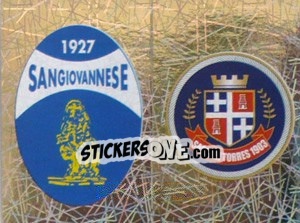 Sticker Scudetto Sangiovannese/Sassari Torres (a/b) - Calciatori 2005-2006 n. 720 - Panini