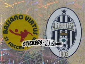 Sticker Scudetto Bassano/Biellese (a/b) - Calciatori 2005-2006 n. 722 - Panini