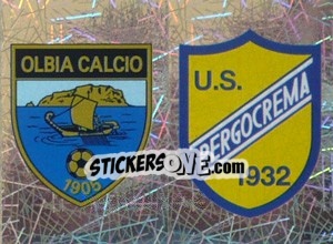 Sticker Scudetto Olbia/Pergocrema (a/b) - Calciatori 2005-2006 n. 727 - Panini