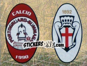 Sticker Scudetto Portogruaro/Pro Vercelli (a/b) - Calciatori 2005-2006 n. 728 - Panini