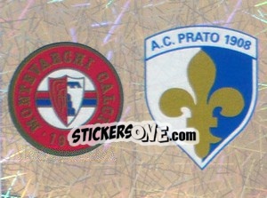 Sticker Scudetto Montevarchi/Prato (a/b) - Calciatori 2005-2006 n. 737 - Panini