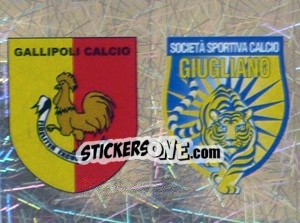 Sticker Scudetto Gallipoli/Giugliano (a/b) - Calciatori 2005-2006 n. 741 - Panini