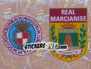 Sticker Scudetto Pro Vasto/Real Marcianise (a/b) - Calciatori 2005-2006 n. 745 - Panini