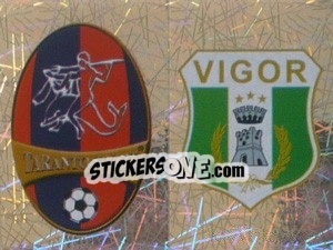 Sticker Scudetto Taranto/Vigor Lamezia (a/b) - Calciatori 2005-2006 n. 747 - Panini