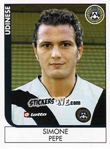 Sticker Simone Pepe - Calciatori 2005-2006 - Panini