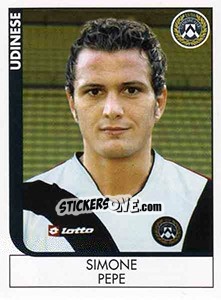 Sticker Simone Pepe - Calciatori 2005-2006 n. A102 - Panini