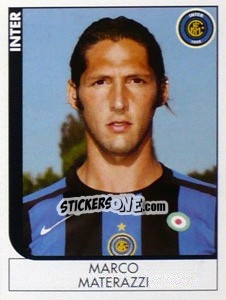Sticker Marco Materazzi - Calciatori 2005-2006 n. 128 - Panini