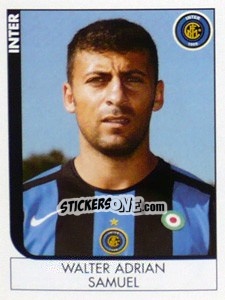 Sticker Walter Adrian Samuel - Calciatori 2005-2006 n. 129 - Panini