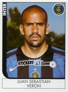 Sticker Juan Sebastian Veron - Calciatori 2005-2006 n. 136 - Panini