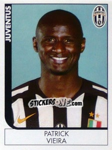 Sticker Patrick Vieira - Calciatori 2005-2006 n. 160 - Panini
