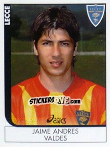 Sticker Jaime Andres Valdes - Calciatori 2005-2006 - Panini