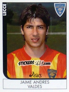 Figurina Jaime Andres Valdes - Calciatori 2005-2006 - Panini