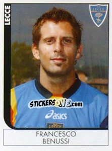 Sticker Francesco Benussi - Calciatori 2005-2006 n. 216 - Panini