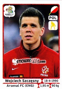 Cromo Wojciech Szczęsny - UEFA Euro Poland-Ukraine 2012 - Panini