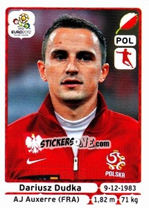 Sticker Dariusz Dudka - UEFA Euro Poland-Ukraine 2012 n. 64 - Panini