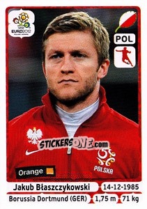 Sticker Jakub Błaszczykowski - UEFA Euro Poland-Ukraine 2012 - Panini