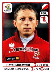 Sticker Rafał Murawski - UEFA Euro Poland-Ukraine 2012 n. 66 - Panini