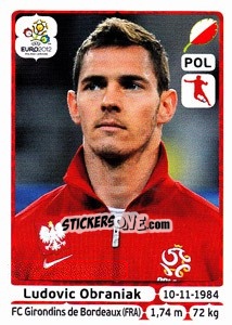 Sticker Ludovic Obraniak - UEFA Euro Poland-Ukraine 2012 n. 71 - Panini