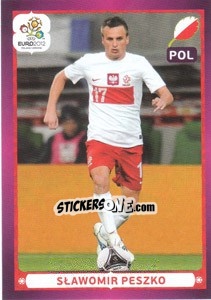 Sticker Sławomir Peszko - UEFA Euro Poland-Ukraine 2012 n. 76 - Panini