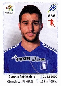 Sticker Giannis Fetfatzidis - UEFA Euro Poland-Ukraine 2012 n. 97 - Panini
