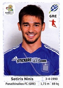 Sticker Sotiris Ninis - UEFA Euro Poland-Ukraine 2012 n. 99 - Panini