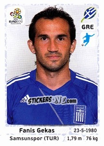 Cromo Fanis Gekas - UEFA Euro Poland-Ukraine 2012 - Panini