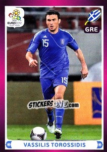 Sticker Vasilis Torosidis - UEFA Euro Poland-Ukraine 2012 n. 104 - Panini