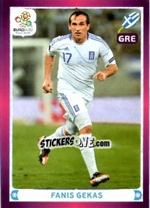 Sticker Fanis Gekas - UEFA Euro Poland-Ukraine 2012 n. 106 - Panini