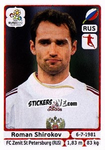 Figurina Roman Shirokov - UEFA Euro Poland-Ukraine 2012 - Panini