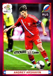 Sticker Andrey Arshavin - UEFA Euro Poland-Ukraine 2012 - Panini