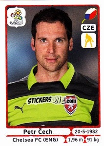 Sticker Petr Cech - UEFA Euro Poland-Ukraine 2012 n. 142 - Panini