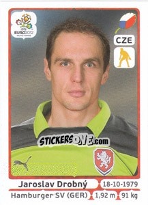Sticker Jaroslav Drobný - UEFA Euro Poland-Ukraine 2012 n. 143 - Panini
