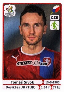 Sticker Tomáš Sivok - UEFA Euro Poland-Ukraine 2012 - Panini