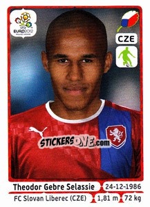 Sticker Theodor Gebre Selassie - UEFA Euro Poland-Ukraine 2012 - Panini