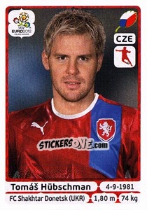 Sticker Tomáš Hübschman - UEFA Euro Poland-Ukraine 2012 n. 151 - Panini