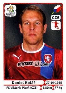 Sticker Daniel Kolář - UEFA Euro Poland-Ukraine 2012 n. 152 - Panini