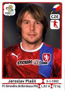 Sticker Jaroslav Plašil - UEFA Euro Poland-Ukraine 2012 n. 154 - Panini