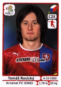 Sticker Tomáš Rosický - UEFA Euro Poland-Ukraine 2012 n. 155 - Panini