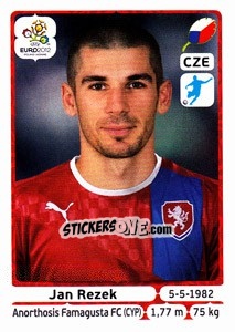 Sticker Jan Rezek - UEFA Euro Poland-Ukraine 2012 n. 158 - Panini