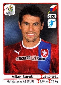 Sticker Milan Baroš - UEFA Euro Poland-Ukraine 2012 n. 159 - Panini