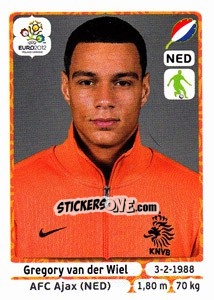 Sticker Gregory van der Wiel - UEFA Euro Poland-Ukraine 2012 n. 175 - Panini
