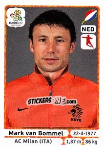 Cromo Mark van Bommel - UEFA Euro Poland-Ukraine 2012 - Panini